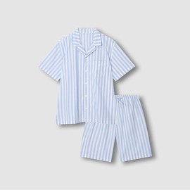 JAJU [JAJU] Men's 60s Cotton 5-part Pajama Set_Light Blue