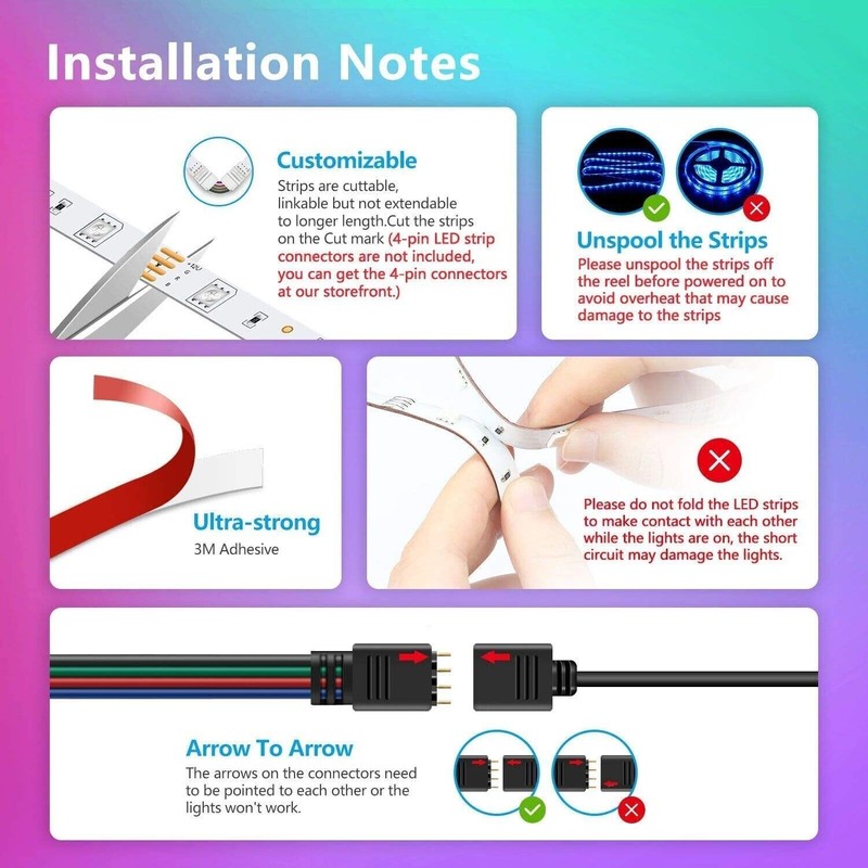 Nexillumi Led Lights for Bedroom 100ft Music Sync Color Changing
