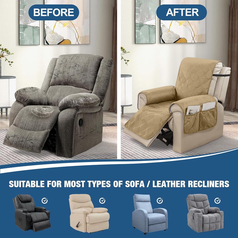Leorate Armchair Covers for Camel Recliner Chair