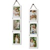 QUTREY 4x6 Collage Picture Frames White, 3 Openings Vertical 4