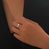 FUNEIA Heart Ring with Letters Women Gold Silver Rose Gold