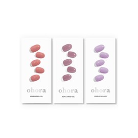 ohora Gift Set - Semicure Gel Nail, Pedi Strips - The Berry Trio - N Bare Plum, N Blueberry Jam, N Ash Pink - Long-lasting and Salon-quality- Easy to Apply&Remove - Toxin-free&Cruelty-Free