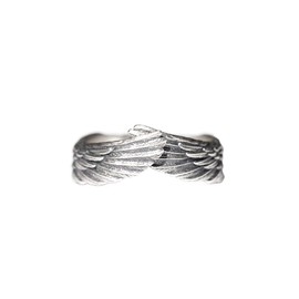 Women's Ring Angel Wings for Men Women Rings in Silver Vintage Emo Gothic Finger Ring Boho Y2K Punk Rings Thumb Ring for Women, Non-precious metal, No Gemstone