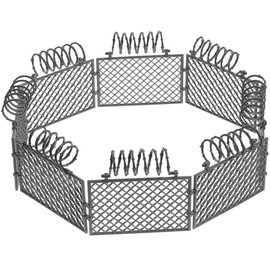 VICASKY Fence Toys Set For Kids Diy Assembly, Grey Abs Material, 3.70x2.44x0.11 Inches, Enhance Creativity And Imagination War Scene Play, Children Supply Toy Chainsaw Hauler Patio Kit