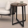 JIANZHUO Round Metal Coffee Table Legs,28 Inch Black Iron Dining