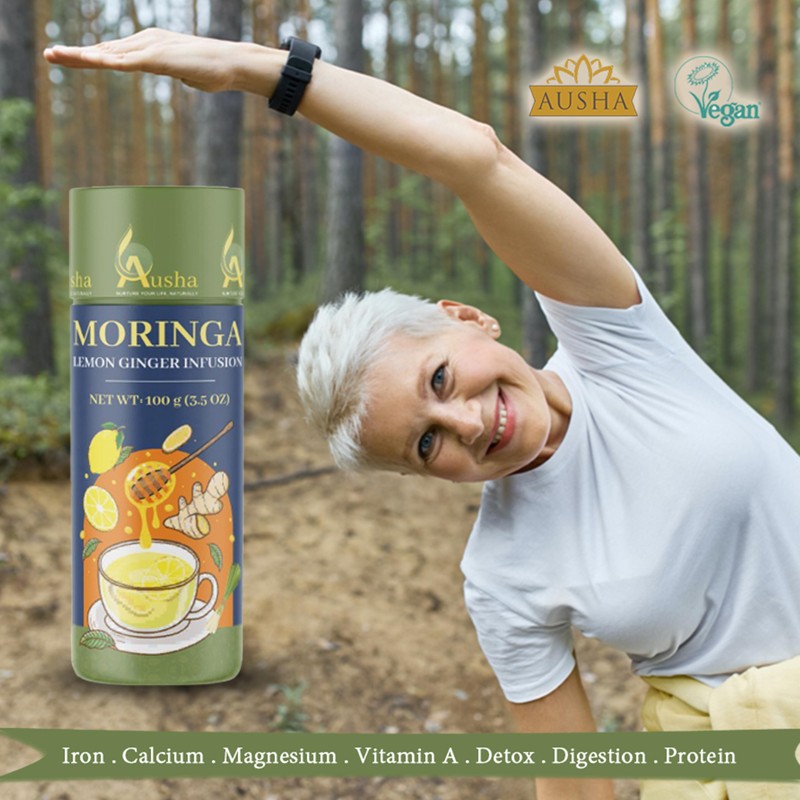 Ausha Moringa Tea 100g - Moringa + Ginger + Licorice