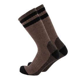 Cerebro - Calcetines de lana merino para hombre, calcetines acolchados de media pantorrilla que absorben la humedad para hombre, calcetines de senderismo para el hogar, senderismo, al aire última intervensión, 1 par Brownbule, Talla única