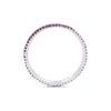 Jewel Zone US Simulated Ruby Eternity Stackable Wedding Ring in