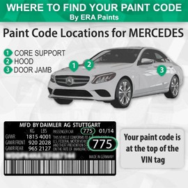 ERA Paints 859/9859 - Mojave Silver Metallic for MERCEDES Exact Match Automotive Touch Up Paint Jar - Basic Kit