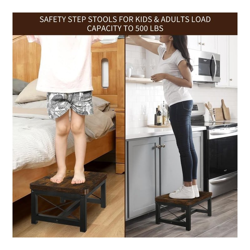 YINMIT Wooden Step Stool for Adults, Heavy Duty Step Stool