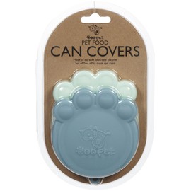 ORE Pet Blue & Light Blue Paw Can Cover Set