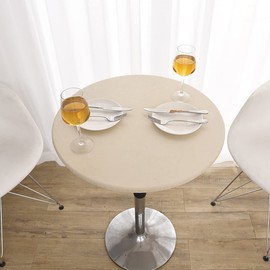 CIEEIN CIEHT Polyester Tablecloths Table cloth Round Diameter 60cm-140cm Tablecover Home Hotel Restaurant Party Waterproof Oilproof Table Covers Beige Round 100cm
