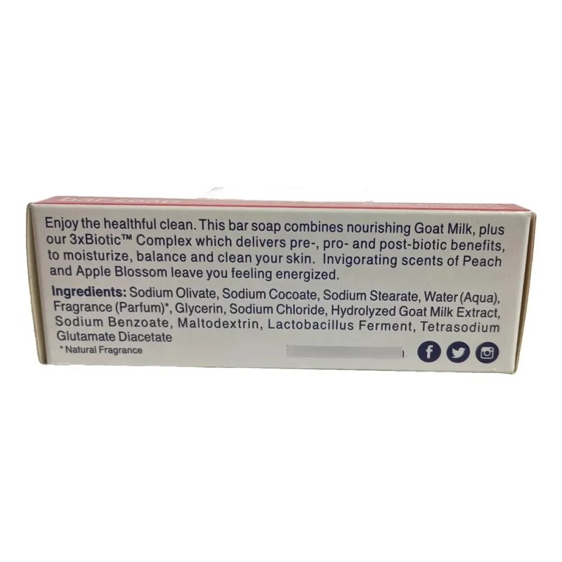 Kiss My Face Goat Milk Bar Soap 142g Peach+apple Blossom