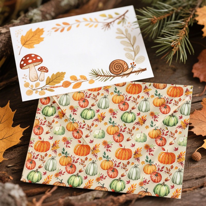 50 Sheets Fall Pumpkin Tissue Paper Autumn Gift Wrapping Paper