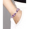XHUUU Drusy Amethyst Crystal Bracelets for Women Stretch Raw Quartz
