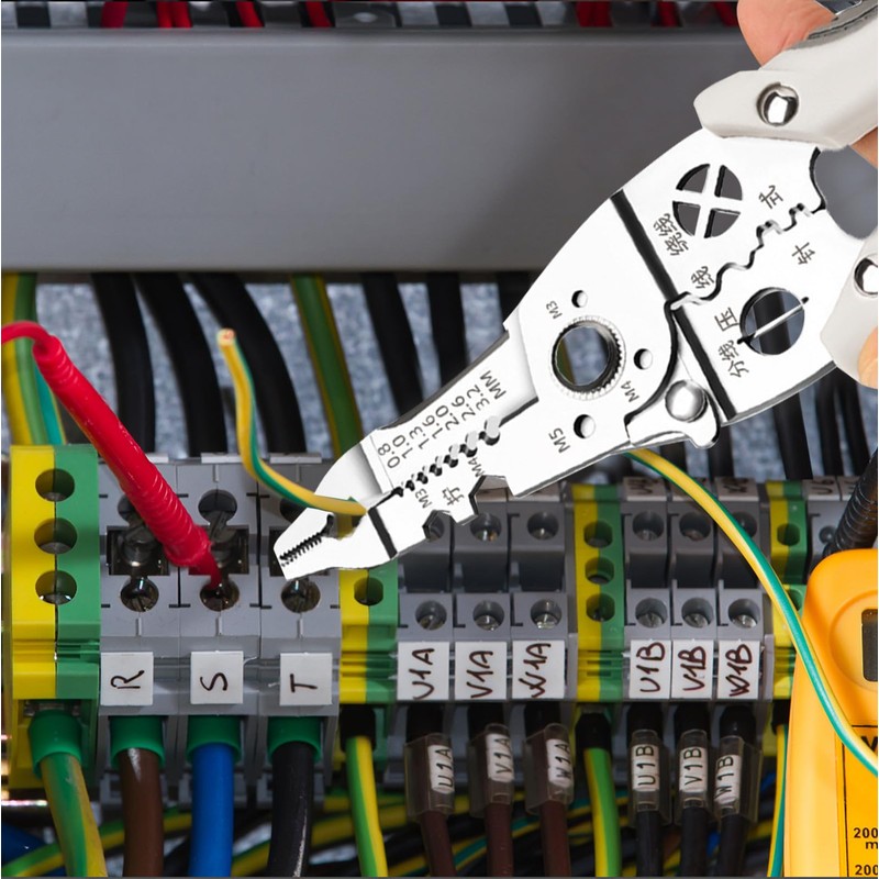 7 in 1 Multifunctional Wire Stripper, Stainless Steel Anti-Slip Cable
