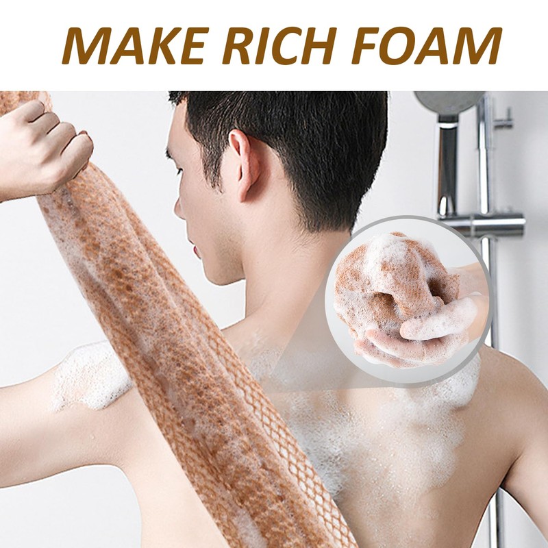 2 Pack African Mesh Sponges with 2 Foaming Bundle Pockets,