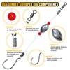 CWSDXM Sliding Sinker Rig, Fish Finder Rig Carolina Rig with