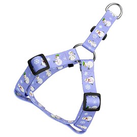 Country Brook Petz - Snowman Step-in Dog Harness - Christmas Collection with 3 Festive Designs (1 Inch, Medium)