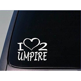 EZ-STIK I Heart to Umpire stickerH222 8 inch Wide Vinyl Softball Baseball Decal