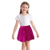 KAVUNEST Girls Metallic Skater Skirts Shiny Pleated Flared Mini Tutu