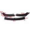 ZTT Matte black Front Bumper Lip Spoiler Splitter Body Kit