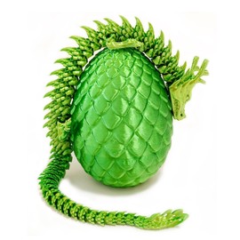 3D Printed Dragon Egg, Mysterious Dragon Egg Surprise Toys, for Home and Office Executive Desks Décor (Green)