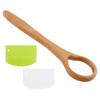 13-Inch Wooden Danish Dough Whisk, Traditional Dutch Whisk with Scraper