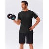 PINSPARK Men's 3 Pack Workout Shirts Quick Dry Moisture Wicking