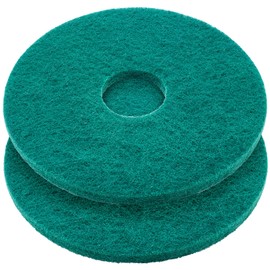 Teenyyou 2 Pcs 13" Commercial Cleaning Orbiter Pad Green Floor Maintenance Pads Non Woven Scrubbing Floor Pads for Floor Buffer Machine