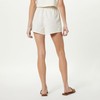 The Drop Women's Emilie Relaxed Pull-On Linen Shorts Ivory, L