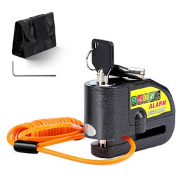 WODHMIEY Candado Moto Disco con Alarma, Candado Motocicleta Bloqueo Antirrobo, Resistente al Agua y a Prueba de Cortes, con Sensor de Movimiento y Alarma de 110 dB