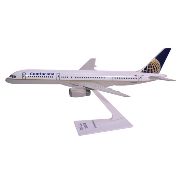 Flight Miniatures Continental (91-10) 757-200 1:200 Scale - Plastic Snap-Fit Model Airplane - Collectible Replica of Continental Airlines Aircraft - Part# ABO-75720H-022