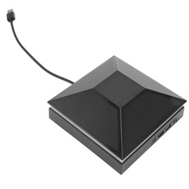 Console Cooling Fan 12W 3 Wind Speeds Touch Switch Adjustable Console Dust Proof Cooling Fan with LED Lights USB Ports Black