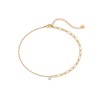 PAVOI 14K Yellow Gold Plated Paperclip Link Anklet with Charm