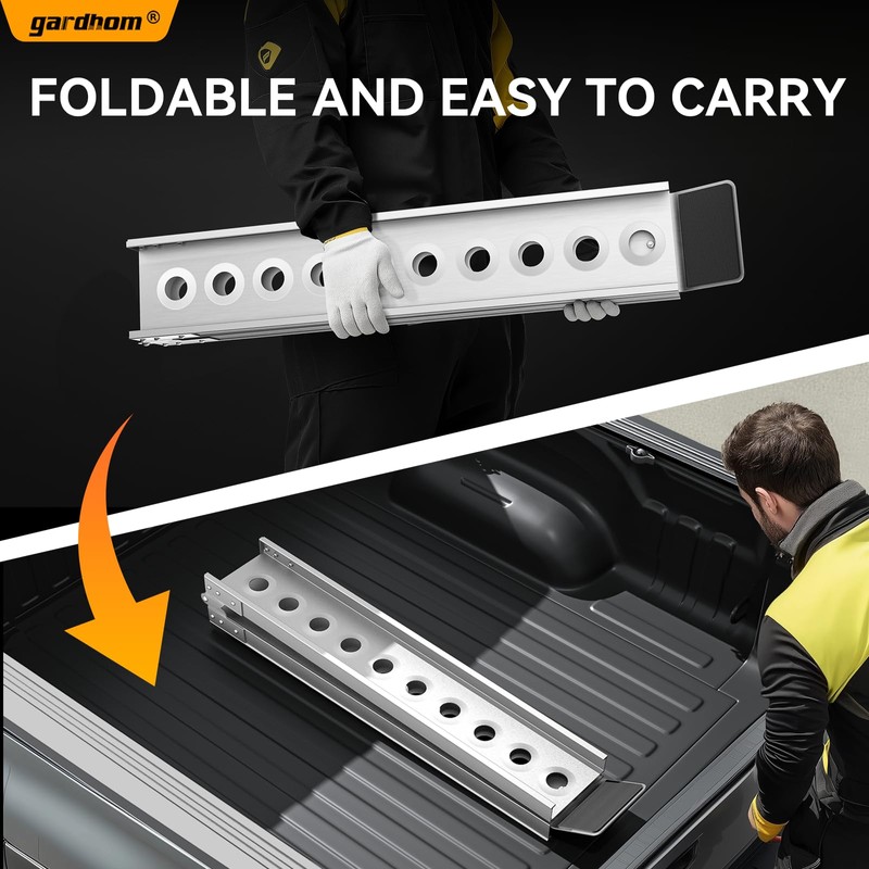 gardhom Folding Motorcycle Ramp Dirt Bike Ramp Aluminum Motorcycle Carrier