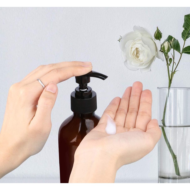 4Pcs Empty Press Pump Bottles, 300ML Refillable Bottle for Cooking