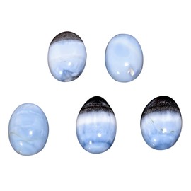 2 PCS, 14X10 MM, AURA GEMS Natural Owyhee Blue Opal, Cabochon, Oval Shape, Jewelry Making Stone Supply, Chakra Energy Healing Gemstone, Real Crystal, Birthstone, Wholesale deal