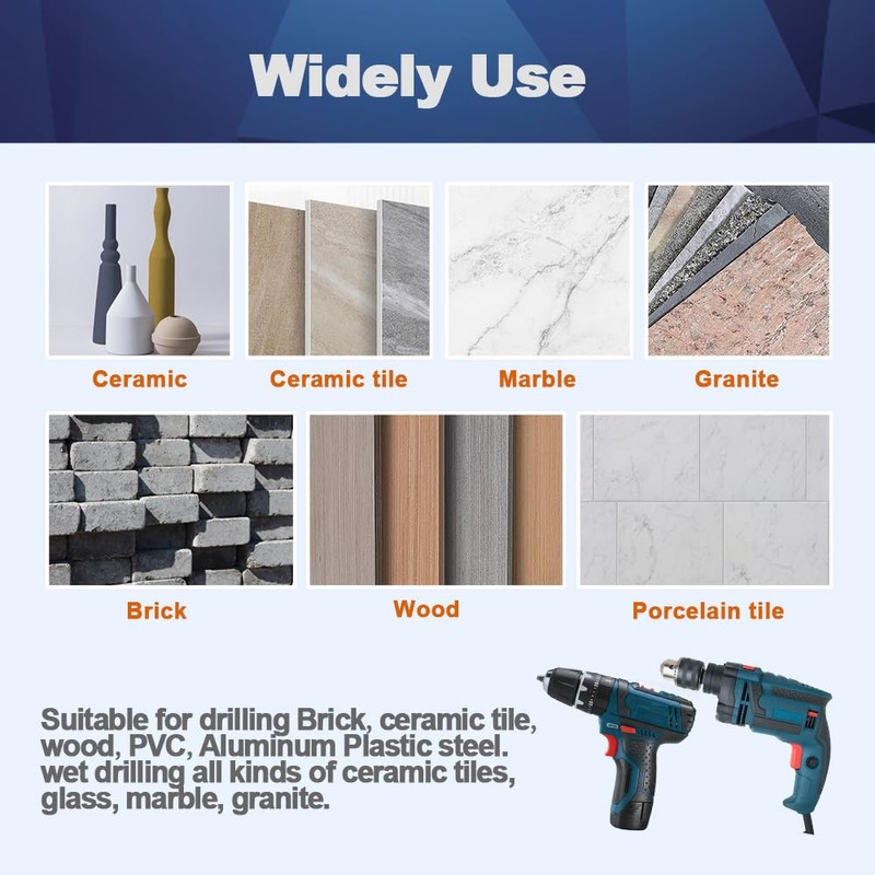 Diamond Drill Bit - BRSCHNITT 10pcs Masonry Drill Bits Set