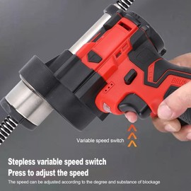 Electric Drain Snake, Handheld Brushless Drain Auger Electric Pipe Clog Remover with 4.5m Steel Cable Portable Drain Cleaning Machine for Bathroom Drain, Kitchen Sink, Sewer Pipe