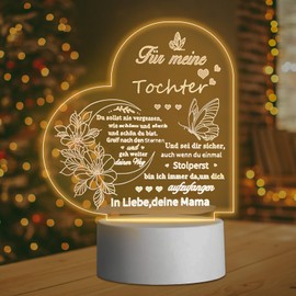 Seasboes Gifts for Daughter, Girlfriend, Grandmother, LED Lamp Night Light, Cute with Wood Grain, Thanksgiving Gift, Gifts for Birthday, Christmas, Thanksgiving Day Gifts (nver)