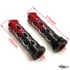 XKMT- Black Red Cruiser Motorcycle 7/8" Inch Spike Hand Grips