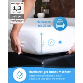 Third of Life Mattress Protector Waterproof – Breathable Mattress Pad – Anti-mite Cover Under Fitted Sheets – Waterproof Mattress Protection – Hygienic Mattress Topper