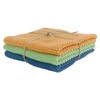 Redecker Dish Cloth - Knitted Cotton (Set of 3), Pink/Grey/Blue
