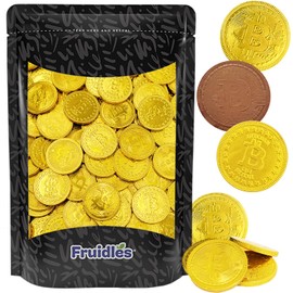 Fruidles Original Crypto Chocolate Coins, Made with Premium Belgian Chocolate, Gluten-Free, Non-GMO, Kosher Certified Dairy (25-Pack)