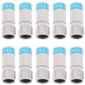 Cabelcon F-56-CX3 5.1 F Compression Connector for 7 mm Pack of 10