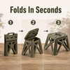Folding Camp Stool for Outdoor Seating - Compact Plastic Seat