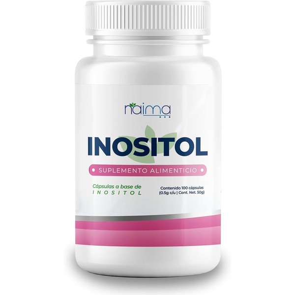 NAIMA Inositol, 100 Cápsulas | Suplemento Alimenticio 100% Puro| Ingredientes
