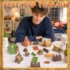 Warmtree 17 Pcs Miniature Terrain Camp Terrain Building Tabletop Wargames