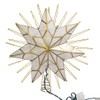 Kurt Adler 14" 7-Point Natural Capiz Star Lighted Treetop